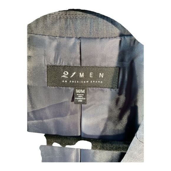 21 Men An American Brand Size Medium Gray Long Sleeve Tuxedo Jacket - Picture 3 of 16
